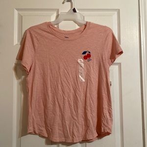 NWT. Old Navy. Cherry “Better Together” pink t-shirt. Size Large.